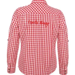 Zillertaler Trachtenwelt Damen Bluse "Babsi", Langarm, -Kariert Rot Store