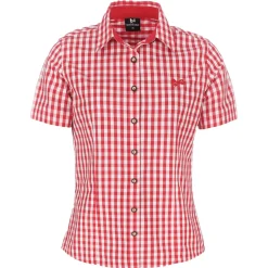 Zillertaler Trachtenwelt Damen Bluse "Betty", -Kariert Rot Cheap