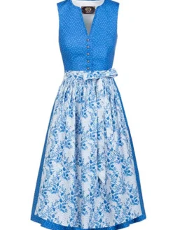 Zillertaler Trachtenwelt Damen Dirndl "Anna Bianca", -Weiß Blau Online