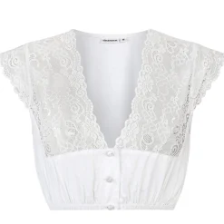 Zillertaler Trachtenwelt Damen Dirndlbluse "Aveline", Kurzarm, Weiß Discount