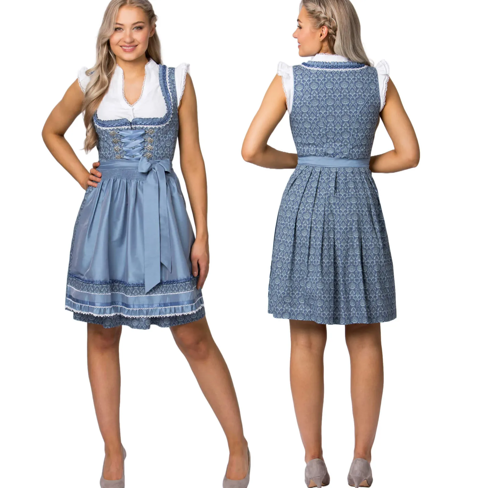 Zillertaler Trachtenwelt Damen Dirndl "Ruby", Blau Clearance