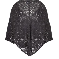 Zillertaler Trachtenwelt Damen Dreieck Poncho, Anthrazit Grau Outlet