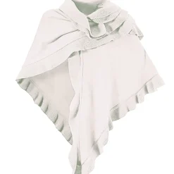 Zillertaler Trachtenwelt Damen Dreieck Rüschen Poncho, Natur Outlet