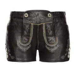 Zillertaler Trachtenwelt Damen Lederhose "Mona", Schwarz Cheap