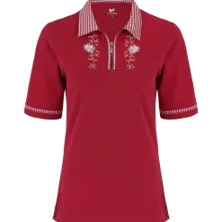 Zillertaler Trachtenwelt Damen Polo "Isabella", Rot Shop