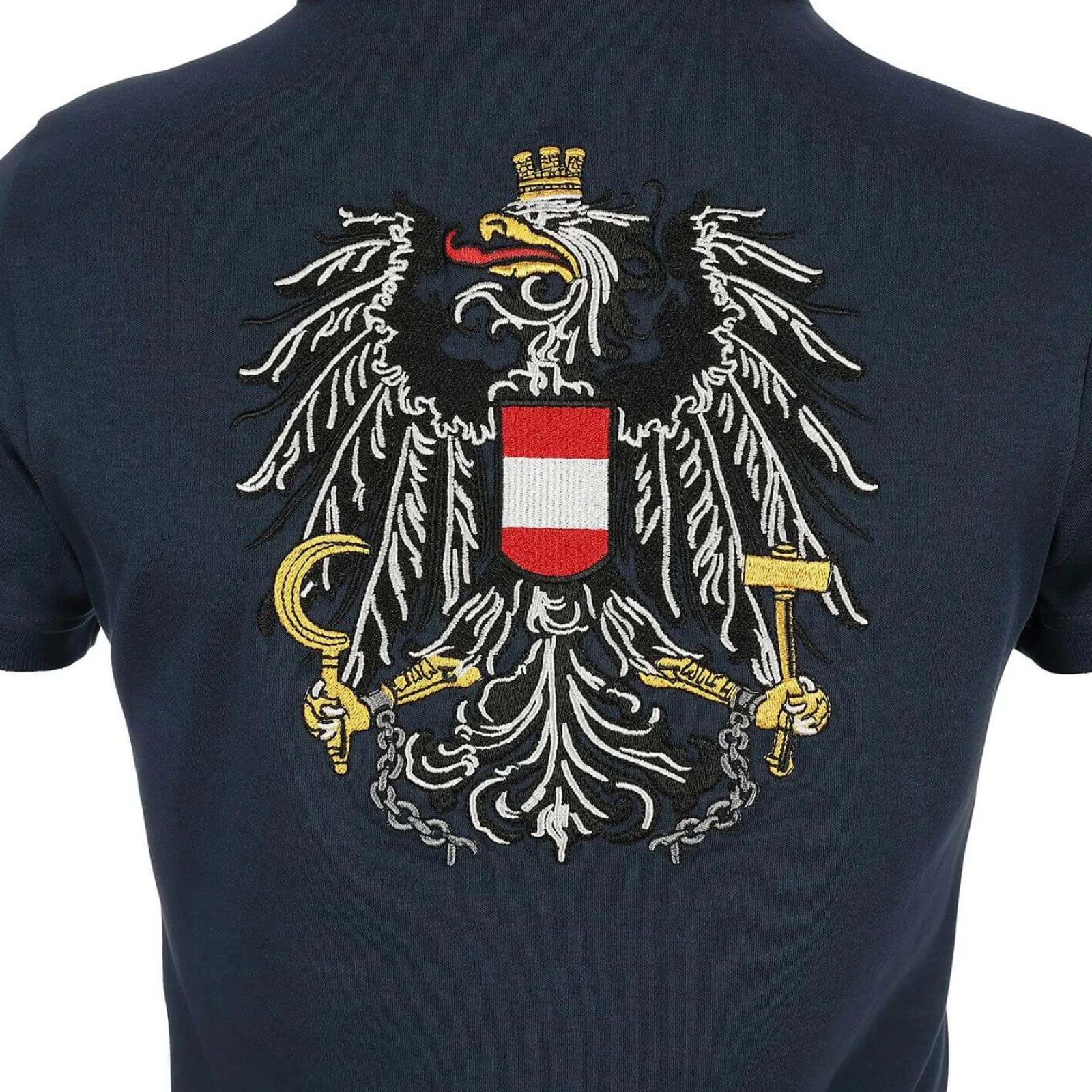 Zillertaler Trachtenwelt Damen Polo "Österreich", Blau Flash Sale