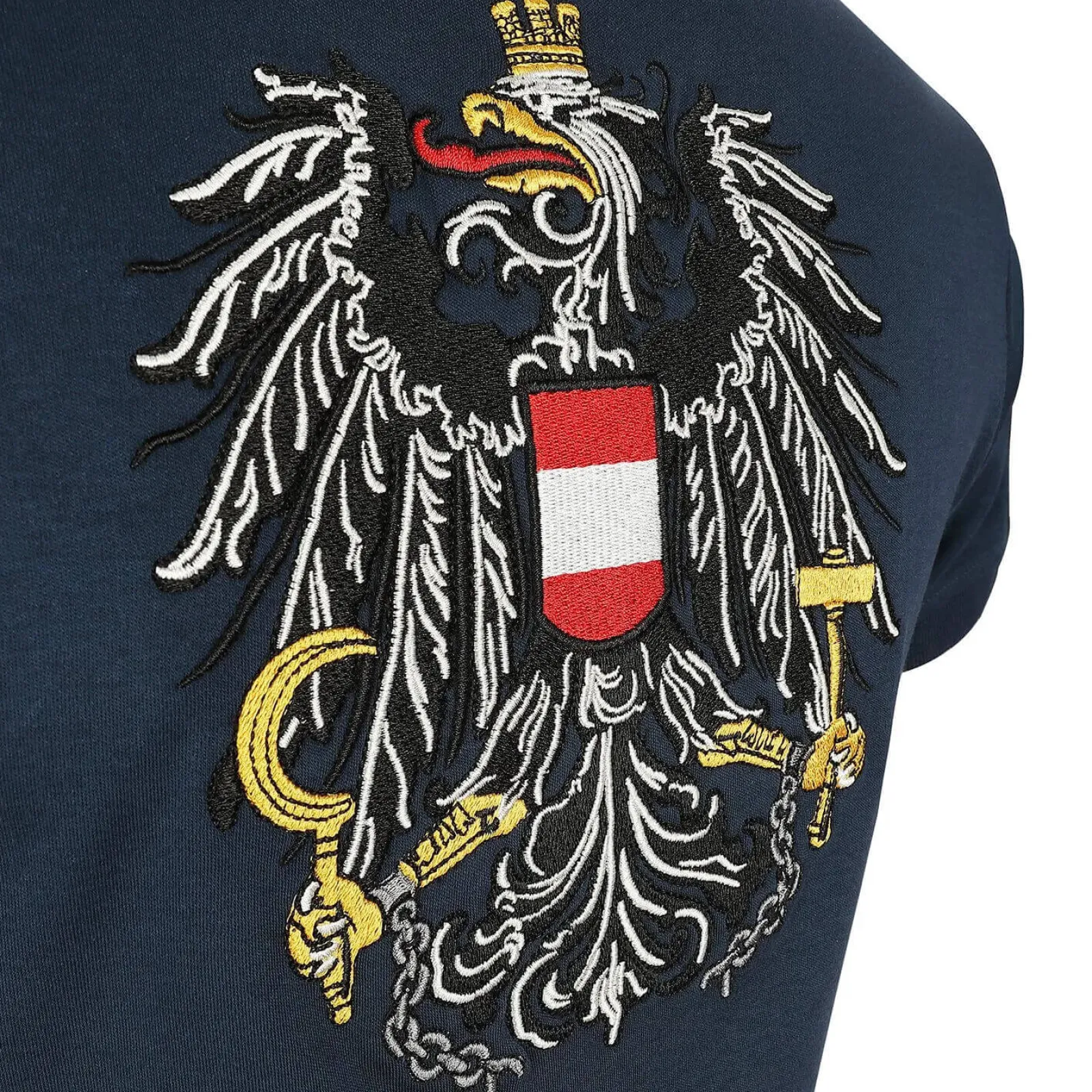 Zillertaler Trachtenwelt Damen Polo "Österreich", Blau Flash Sale