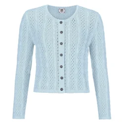 Zillertaler Trachtenwelt Damen Strickjacke "Elisabeth", Blau Best