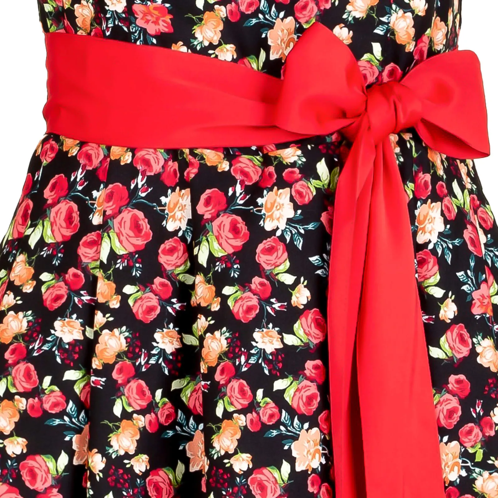 Zillertaler Trachtenwelt Damen Trachtenkleid "Manja", Schwarz-Rot Fashion