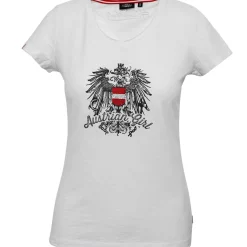 Zillertaler Trachtenwelt Damen T-Shirt "Austrian Girl", Weiss Weiß Cheap