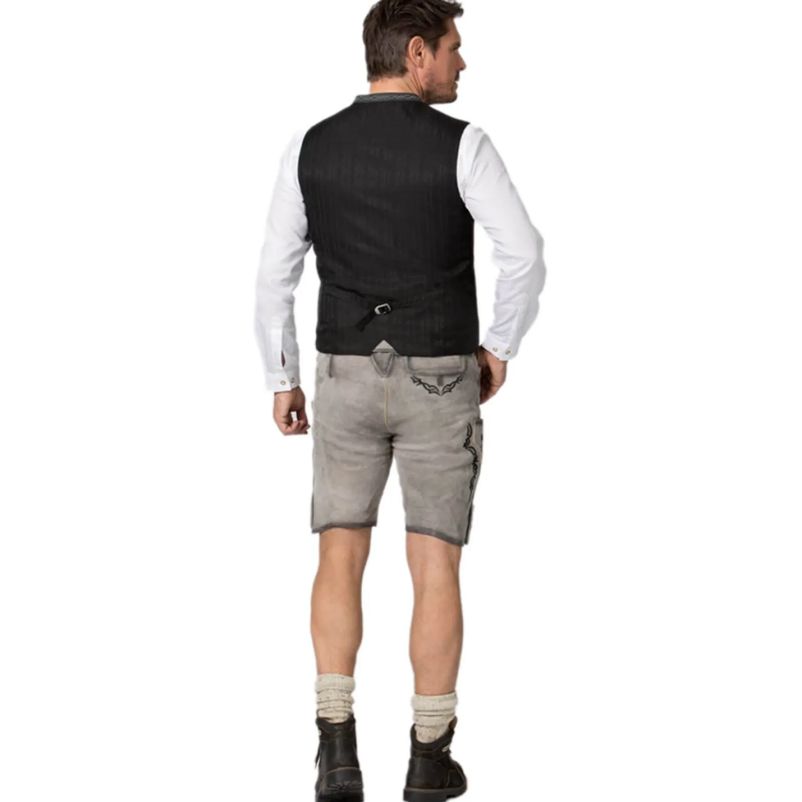 Zillertaler Trachtenwelt Herren Gilet "Lorenzo", Bordeaux Rot Best