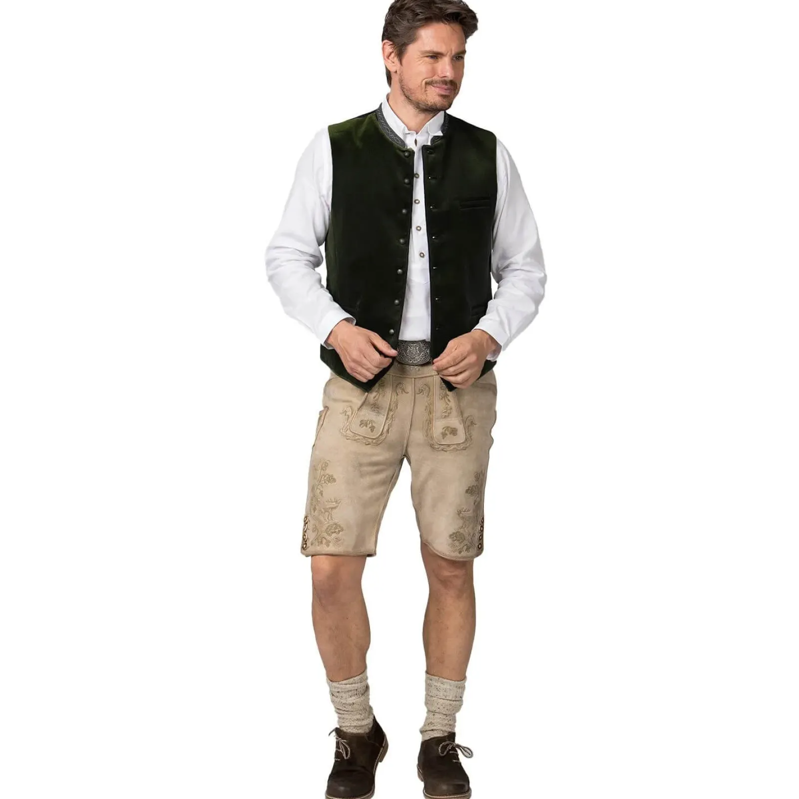 Zillertaler Trachtenwelt Herren Gilet "Lorenzo", Grün Outlet