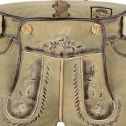 Zillertaler Trachtenwelt Herren Lederhose "Leon", Hell Braun Fashion