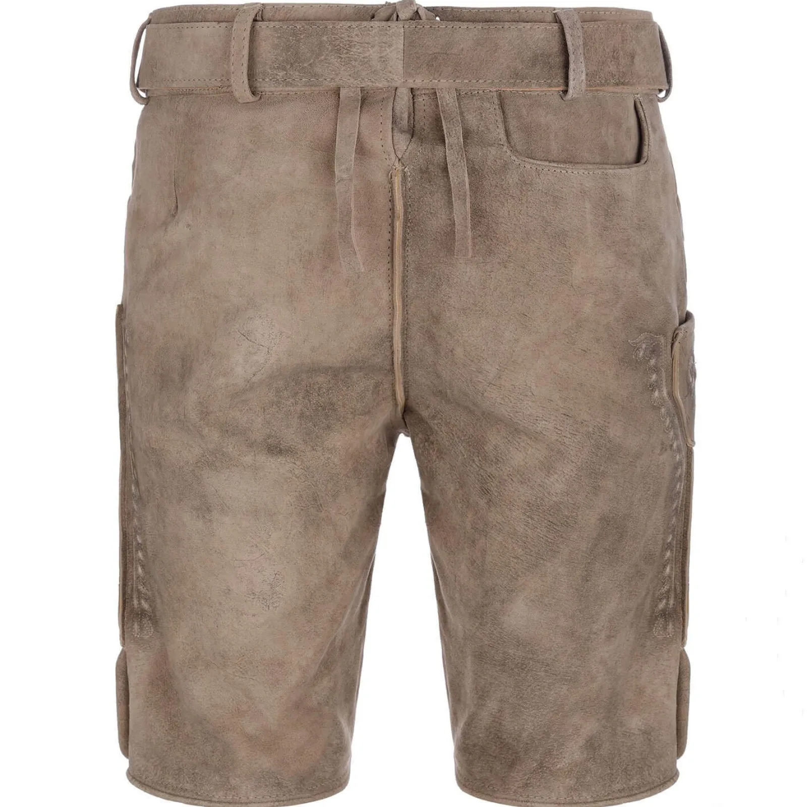 Zillertaler Trachtenwelt Herren Lederhose "Ludwig", Grau Flash Sale