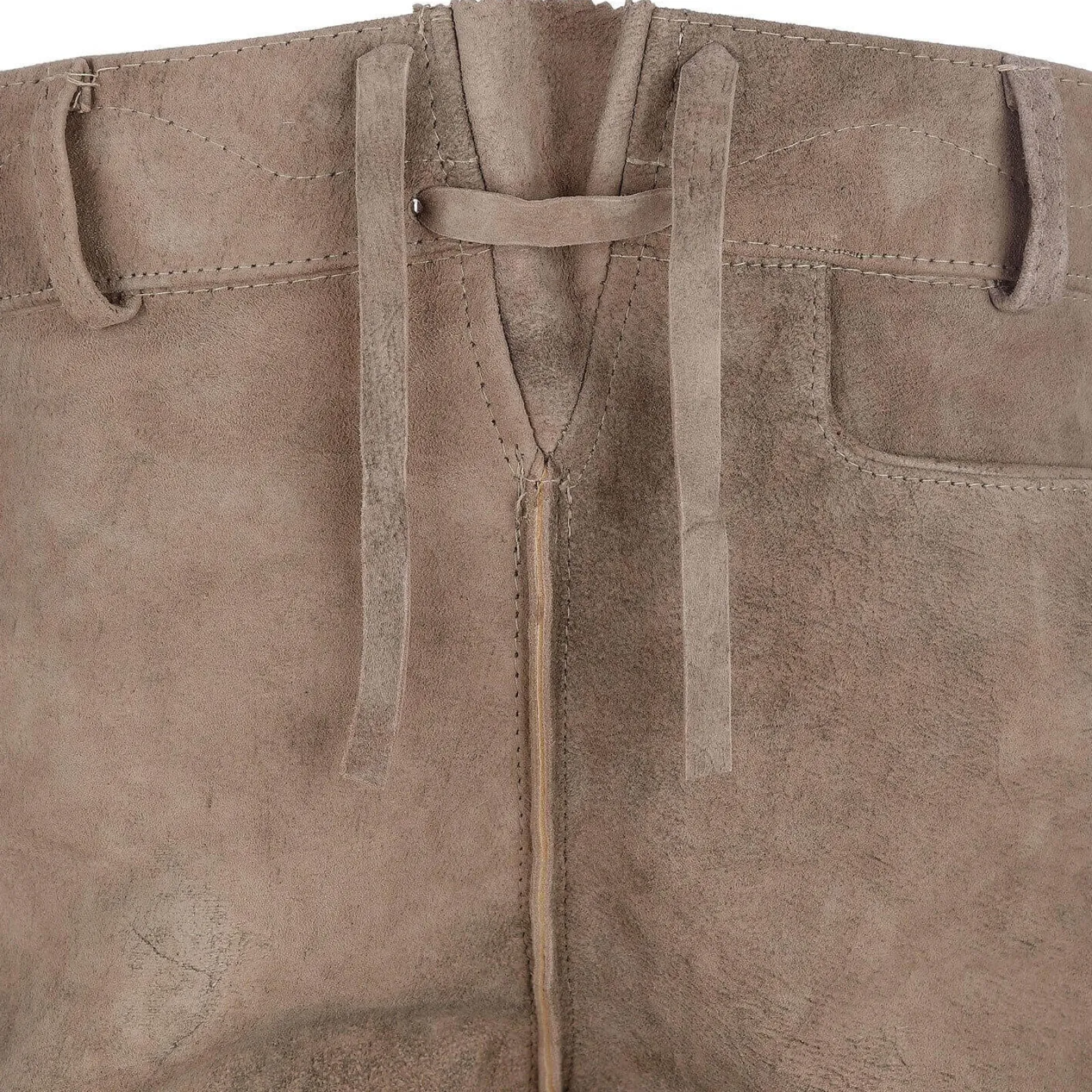 Zillertaler Trachtenwelt Herren Lederhose "Ludwig", Grau Flash Sale