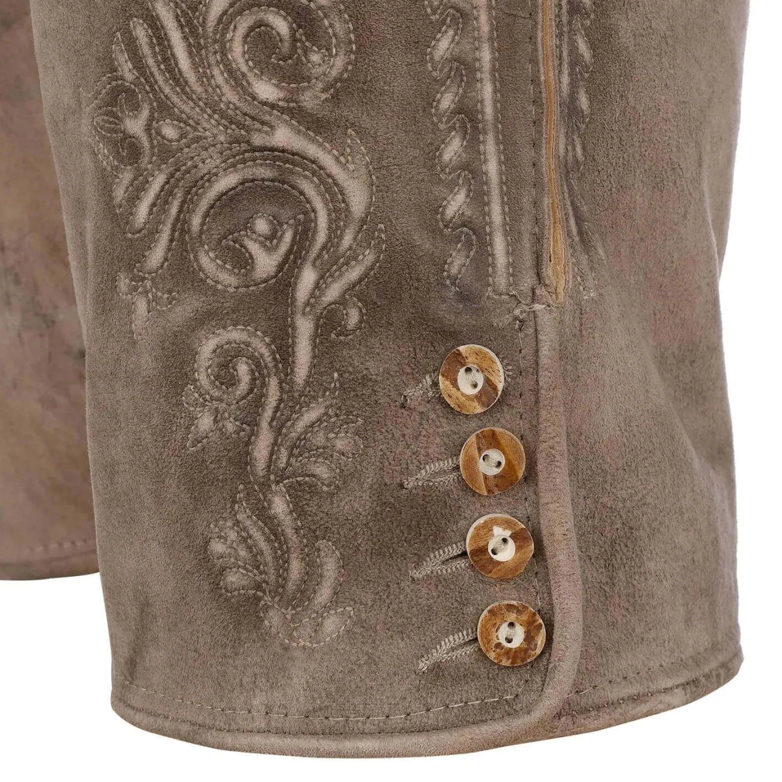 Zillertaler Trachtenwelt Herren Lederhose "Ludwig", Grau Flash Sale