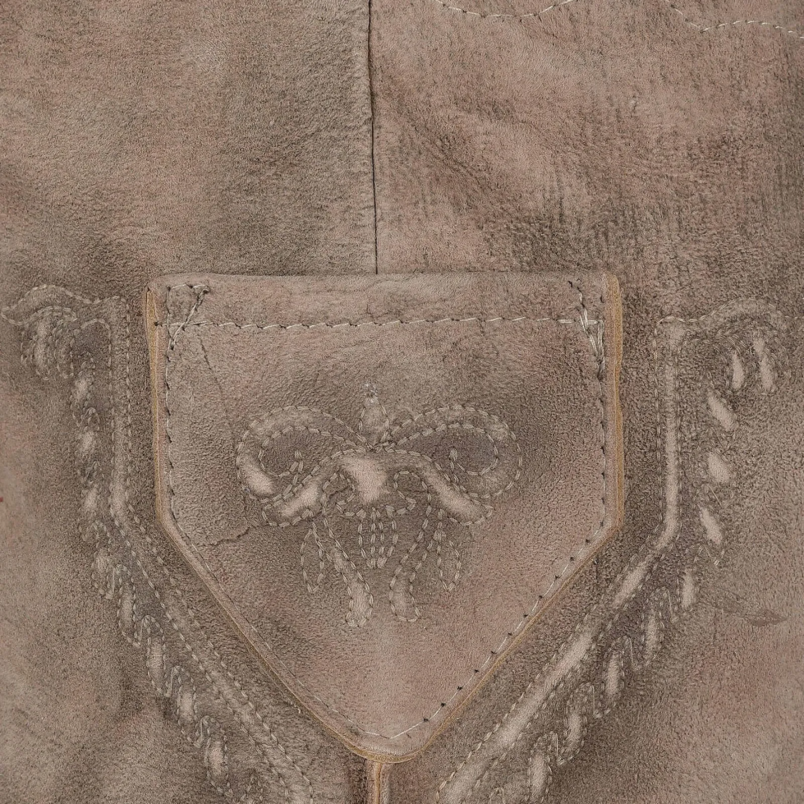 Zillertaler Trachtenwelt Herren Lederhose "Ludwig", Grau Flash Sale