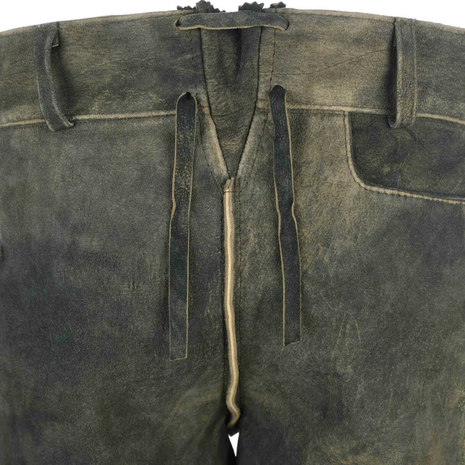 Zillertaler Trachtenwelt Herren Lederhose "Ludwig", Grün Fashion