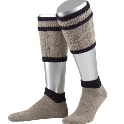 Zillertaler Trachtenwelt Herren Loferl-Set Loden-Tweed 2-teilig, meliert-Marine Braun Outlet