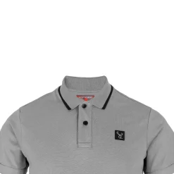 Zillertaler Trachtenwelt Herren Poloshirt mit Hirsch-Logo, Grau Sale