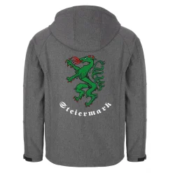 Zillertaler Trachtenwelt Herren Softshelljacke “Steiermark”, Grau Best Sale