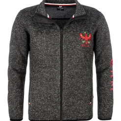 Zillertaler Trachtenwelt Herren Strickfleece Jacke "Tirol", Anthrazit Grau Shop