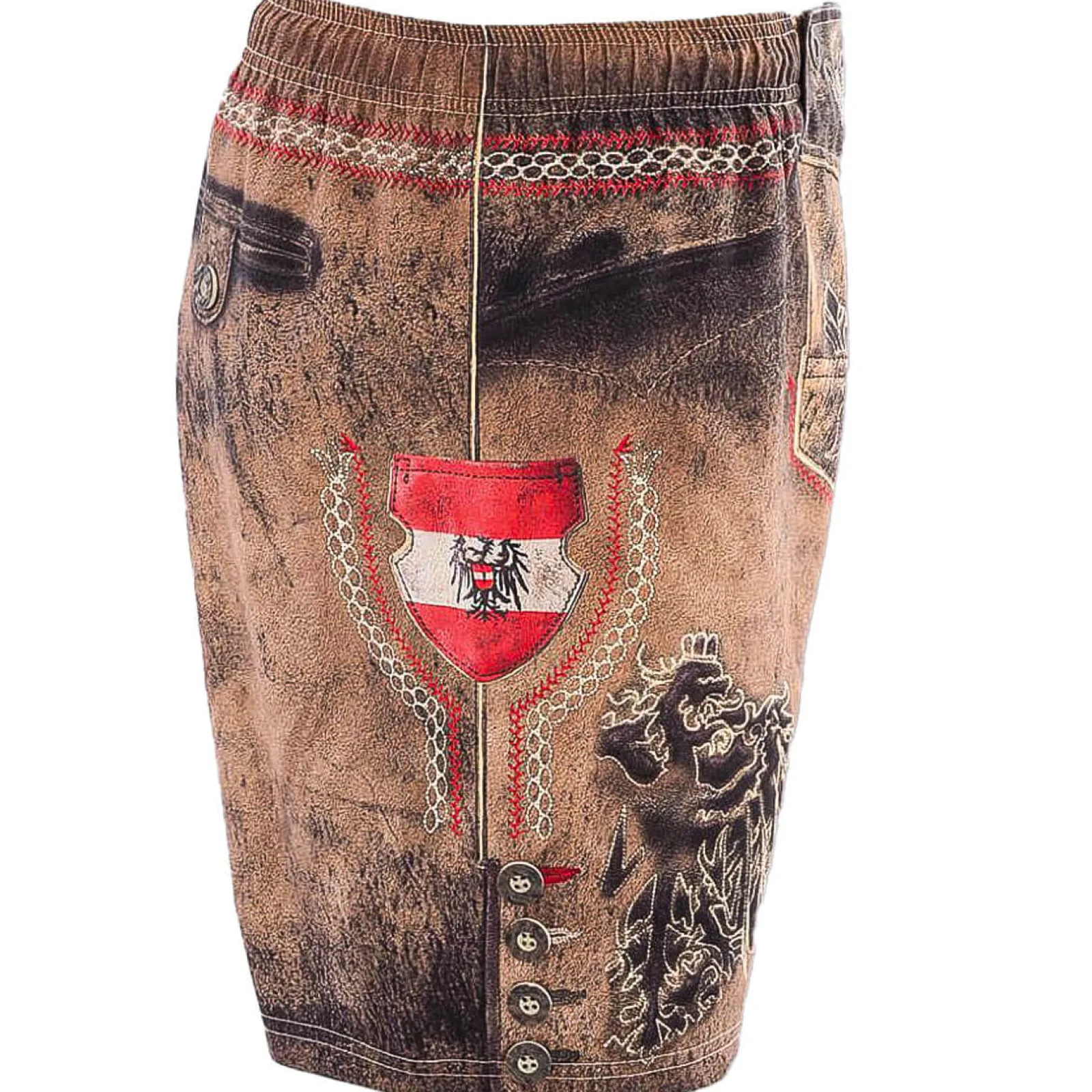 Zillertaler Trachtenwelt Herren Trachten Badehose "Österreich", Braun Store
