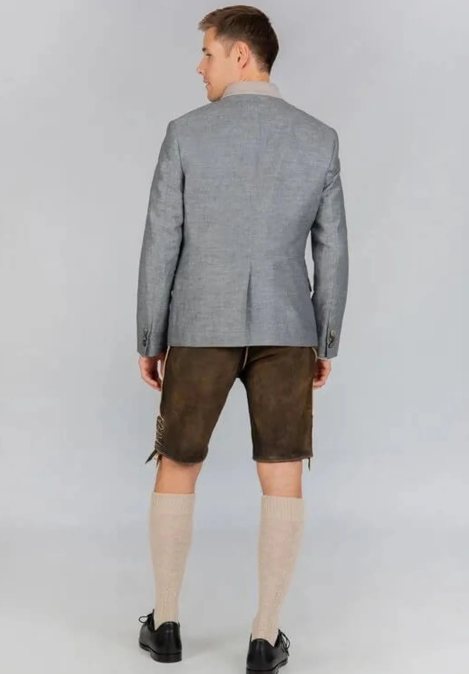 Zillertaler Trachtenwelt Herren Trachtenjacke "Tizian", Dunkel Grau Online