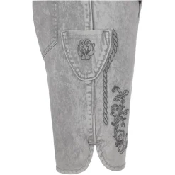 Zillertaler Trachtenwelt Herren Trachtenjeans mit Latz, Grau Cheap