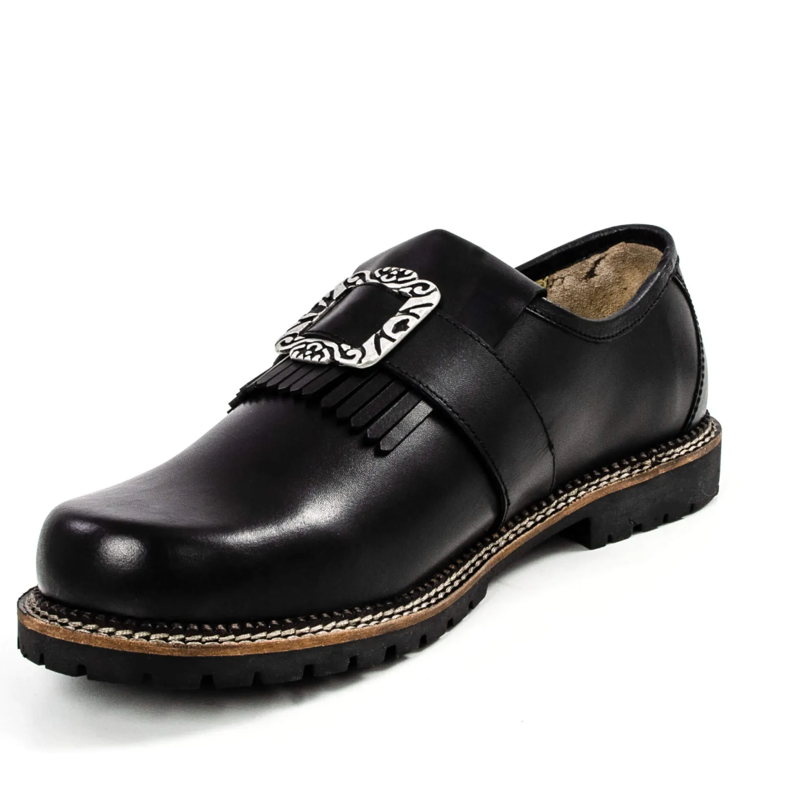 Zillertaler Trachtenwelt Herren Trachtenschuh "Sepp", Schwarz Best Sale