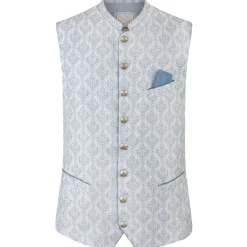 Zillertaler Trachtenwelt Jungen Gilet "Nino", Hell Blau Cheap
