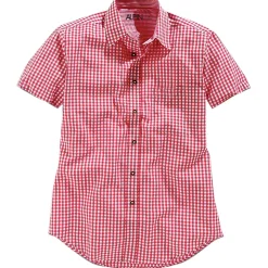 Zillertaler Trachtenwelt Kinder Hemd "Chiemgau", Kurzarm, -Kariert Rot Flash Sale