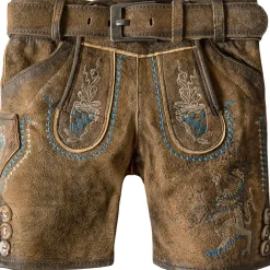 Zillertaler Trachtenwelt Kinder Lederhose "Bayern", Braun Discount