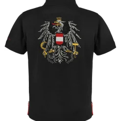 Zillertaler Trachtenwelt Kinder Poloshirt "Österreich", Schwarz Clearance