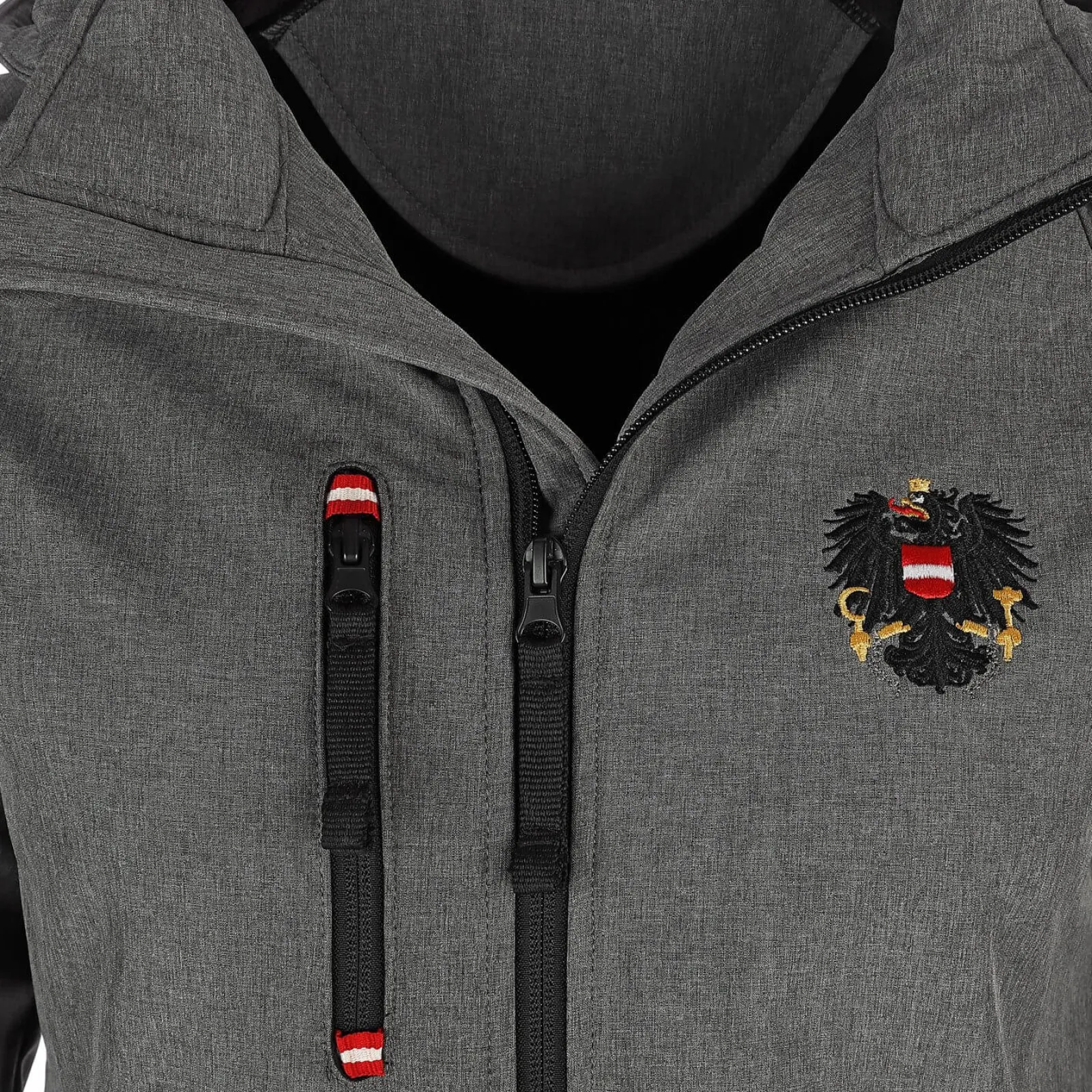 Zillertaler Trachtenwelt Kinder Softshelljacke "Österreich", Grau Discount