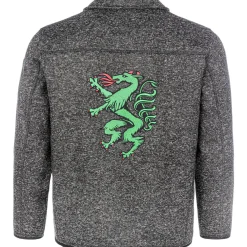 Zillertaler Trachtenwelt Kinder Strickfleece Jacke “Steiermark", Anthrazit Grau Clearance
