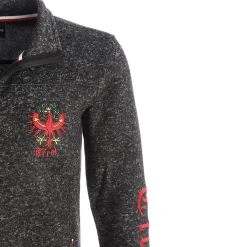Zillertaler Trachtenwelt Kinder Strickfleece Jacke “Tirol”, Anthrazit Grau Cheap
