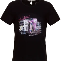 Zillertaler Trachtenwelt Kinder T-Shirt "Melissa Akkordeon Bunt", Schwarz Best