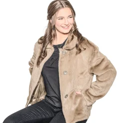 Zillertaler Trachtenwelt Kuscheljacke "Daria", Olive Braun Best